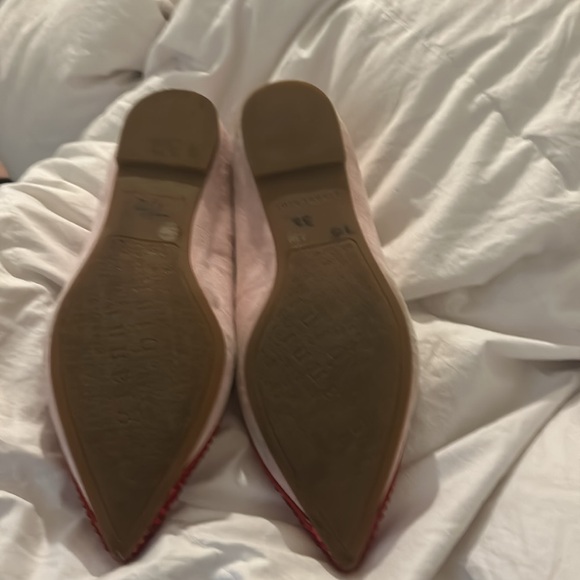 Pink and red sparkly flats in the shape of a heart, ❤️ - Picture 3 of 4